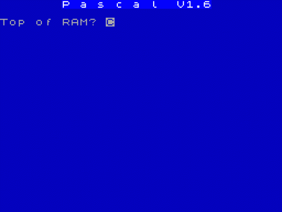 Pascal Screenshot 1 (Spectrum 48K)