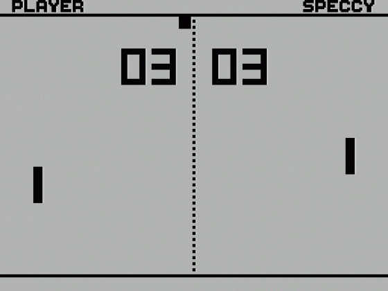 Speccy Pong Screenshot 5 (Spectrum 48K/128K/+2/+3)