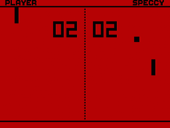 Speccy Pong Screenshot 17 (Spectrum 48K/128K/+2/+3)