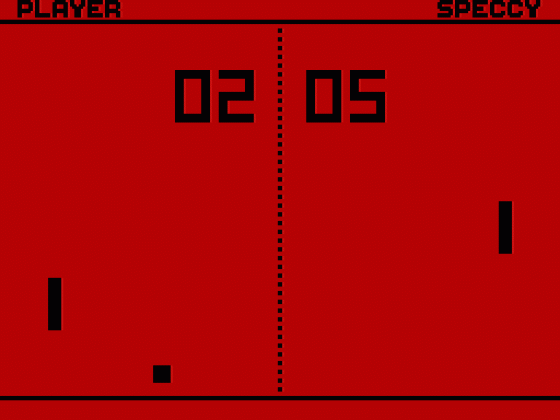 Speccy Pong Screenshot 18 (Spectrum 48K/128K/+2/+3)