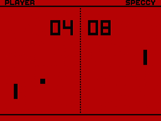 Speccy Pong Screenshot 20 (Spectrum 48K/128K/+2/+3)