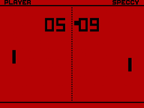 Speccy Pong Screenshot 21 (Spectrum 48K/128K/+2/+3)