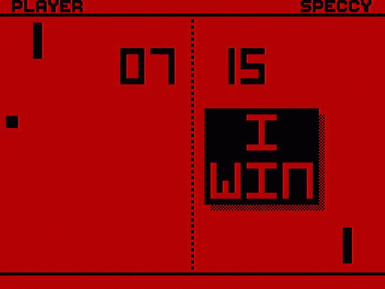 Speccy Pong Screenshot 24 (Spectrum 48K/128K/+2/+3)