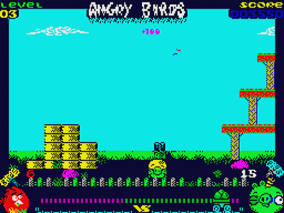 Angry Birds: Opposition Screenshot 17 (Spectrum 48K)