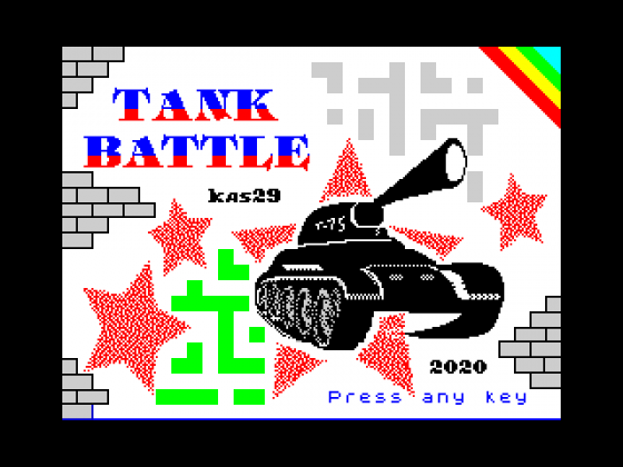 Tank Battle Screenshot 1 (Spectrum 48K/128K/+2/+3)