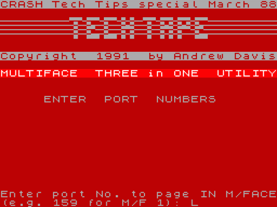 Multiface Three In One Utility Screenshot