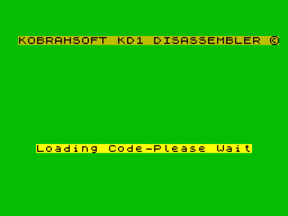 KD1 Disassembler Screenshot