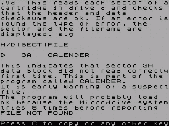 Microdrive Repair Utility Screenshot