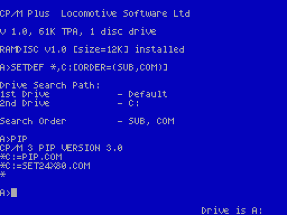 Spectrum CP/M Plus Screenshot