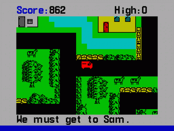 Postman Pat's Trail Game Screenshot 1 (Spectrum 48K)