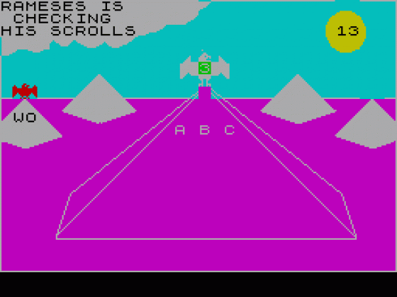 Pyramid of Rameses Screenshot 1 (Spectrum 48K)