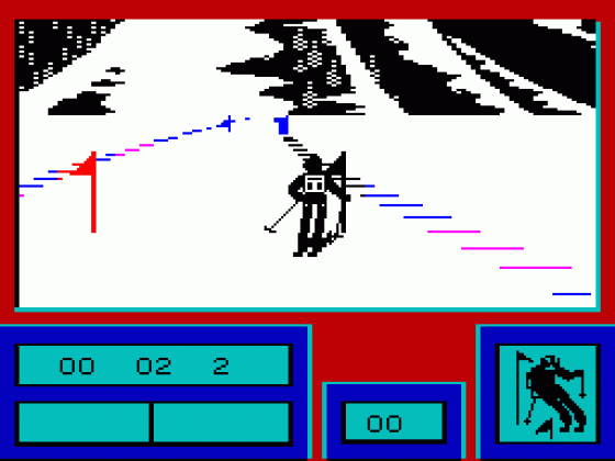 Eddie Edwards' Super Ski Screenshot 1 (Spectrum 48K)