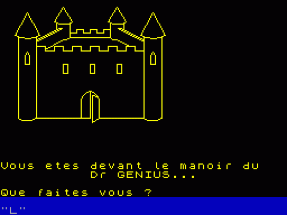 Le Manoir Du Dr. Genius Screenshot 1 (Spectrum 48K/128K)