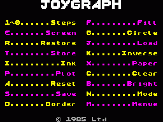 Joy Graph Screenshot 1 (Spectrum 48K)