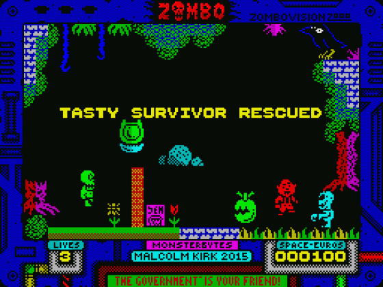 Zombo Screenshot 21 (Spectrum 48K/128K/+2/+3)