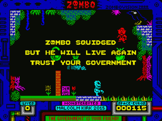 Zombo Screenshot 27 (Spectrum 48K/128K/+2/+3)