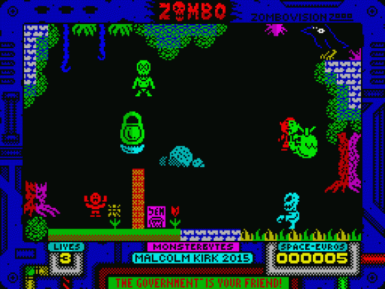 Zombo Screenshot 28 (Spectrum 48K/128K/+2/+3)