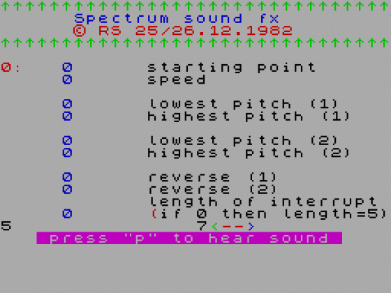Spectrum Sound FX Screenshot