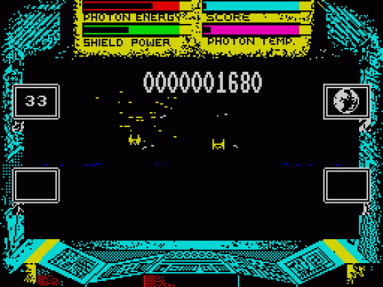 Cosmic Shock Absorber Screenshot 1 (Spectrum 48K/128K)