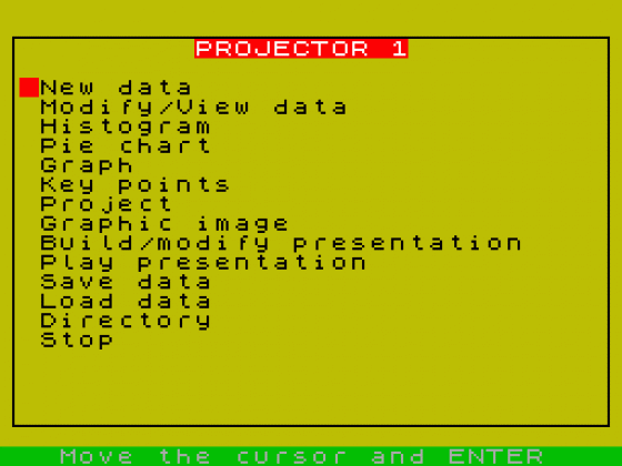 Projector 1 Screenshot 1 (Spectrum 48K)