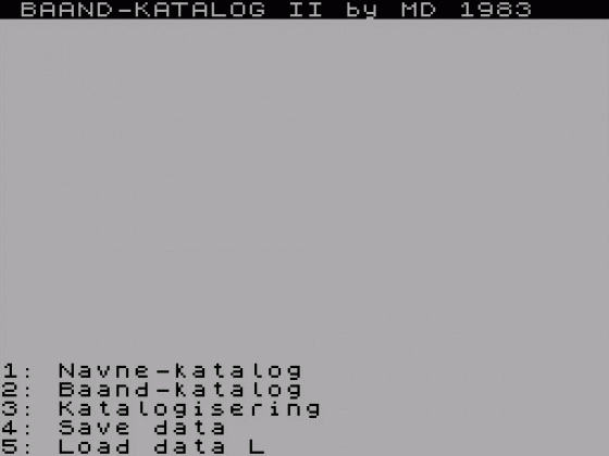 Baand-Katalog II Screenshot