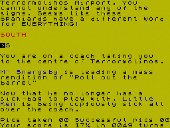 Terrormolinos Screenshot 26 (Spectrum 48K/128K)