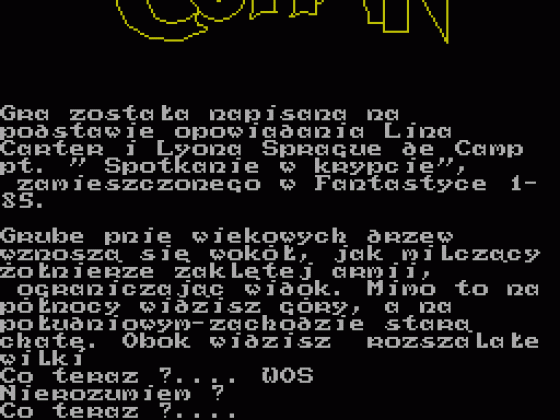 Conan - Spotkanie w krypcie Screenshot 1 (Spectrum 48K/128K)
