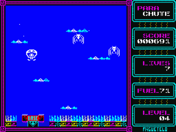 Parachute Screenshot 21 (Spectrum 48K/128K/+2/+3)