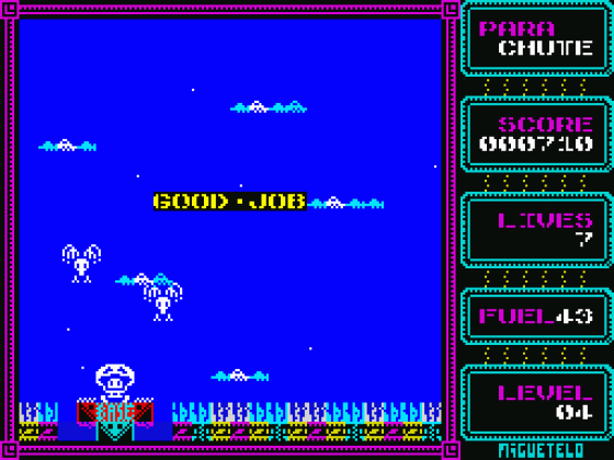 Parachute Screenshot 22 (Spectrum 48K/128K/+2/+3)