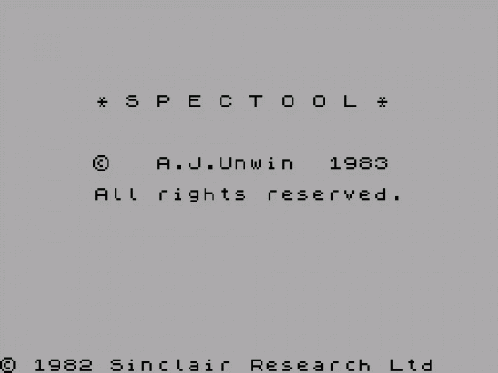 Spectool Screenshot 1 (Spectrum 48K)
