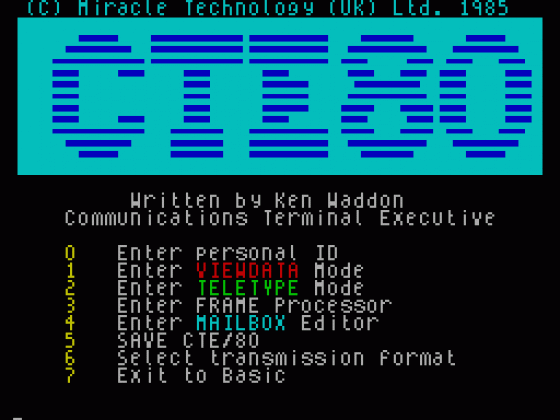 CTE/80 Screenshot