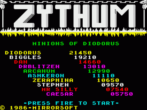 Zythum Screenshot 26 (Spectrum 48K)