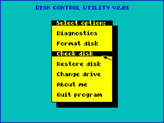 Disk Control Utility Screenshot