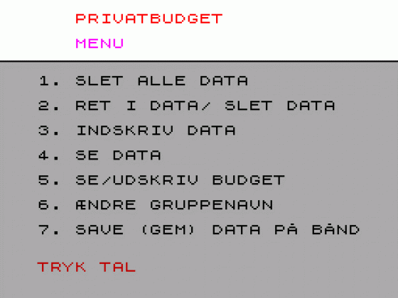 Privat Budget Screenshot