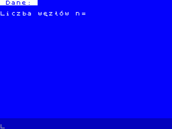 Interpolacja Newtona Screenshot 1 (Spectrum 48K)