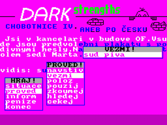Dark Strengths Screenshot 1 (Spectrum 48K/128K)