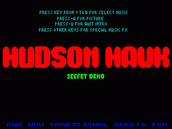 Hudson Hawk Secret Demo Screenshot
