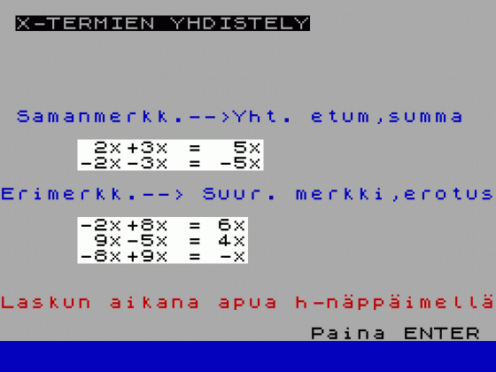 Polynomit Screenshot 1 (Spectrum 48K)