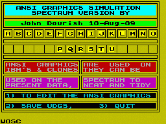 ANSI Graphics Screenshot