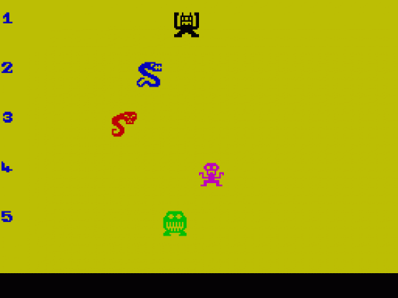 Monster Race Screenshot 1 (Spectrum 48K)