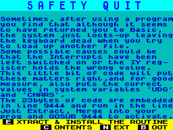 Safety Quit Screenshot