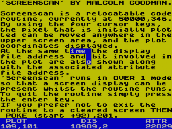 Screenscan Screenshot