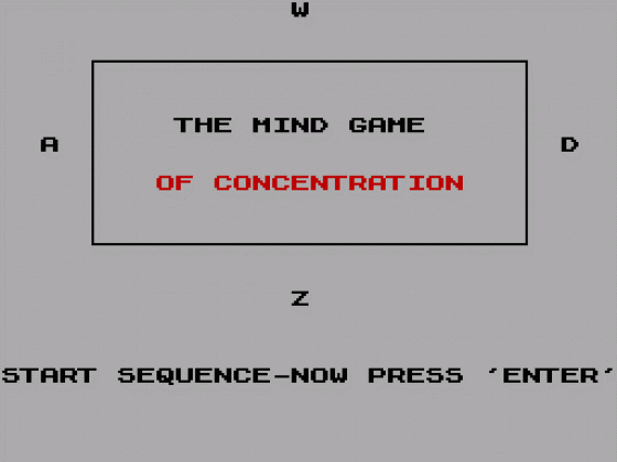 The Mind Game Of Concentration Screenshot