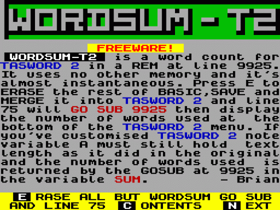 Wordsum-T2 Screenshot