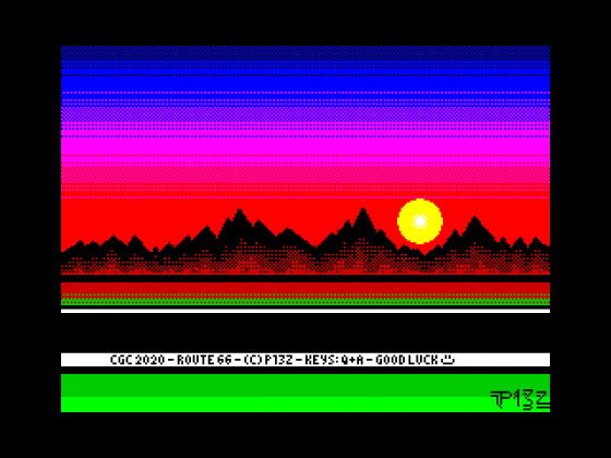 Route 66 Screenshot 1 (Spectrum 48K)