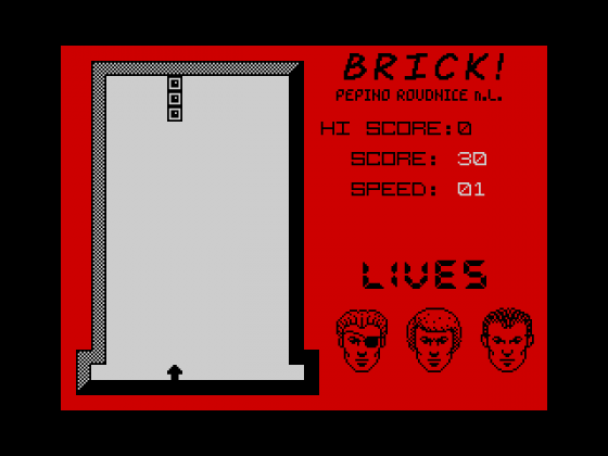 Brick! Screenshot 1 (Spectrum 48K)