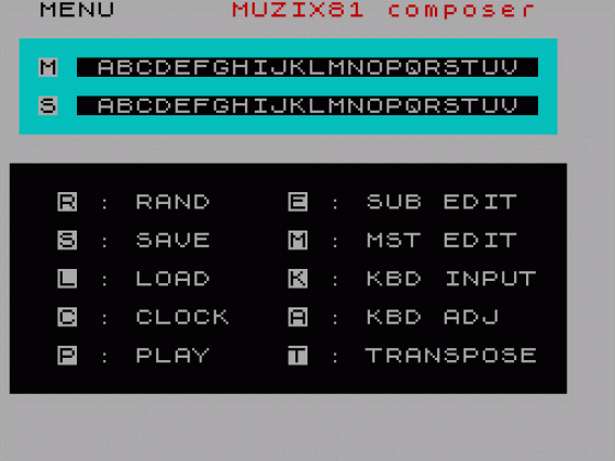MUZIX 81 Composer Screenshot