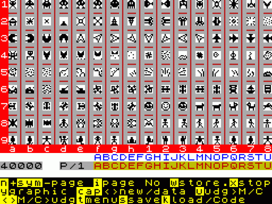 Graphic Library Screenshot 1 (Spectrum 48K)