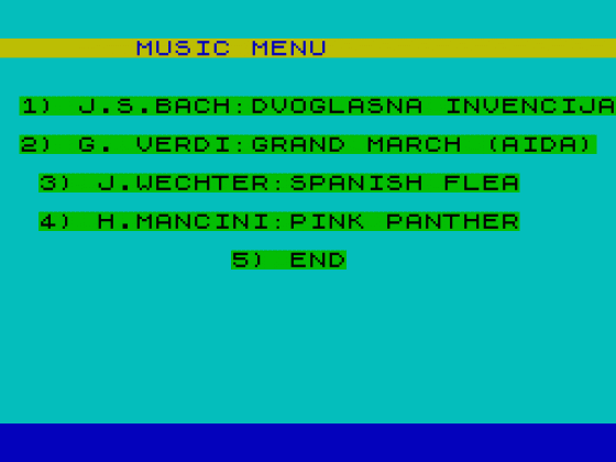 Music Menu