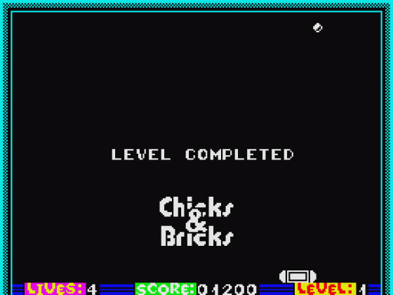Chicks & Bricks Screenshot 8 (Spectrum 48K/128K/+2/+3)
